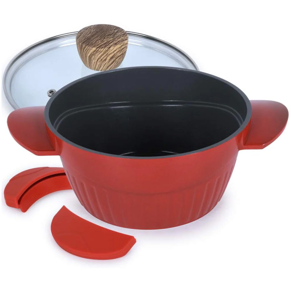 Al Saif Vetro 8-Piece Casserole Cookware Set, Multicolor – Premium Heat-Resistant Glass Cookware
