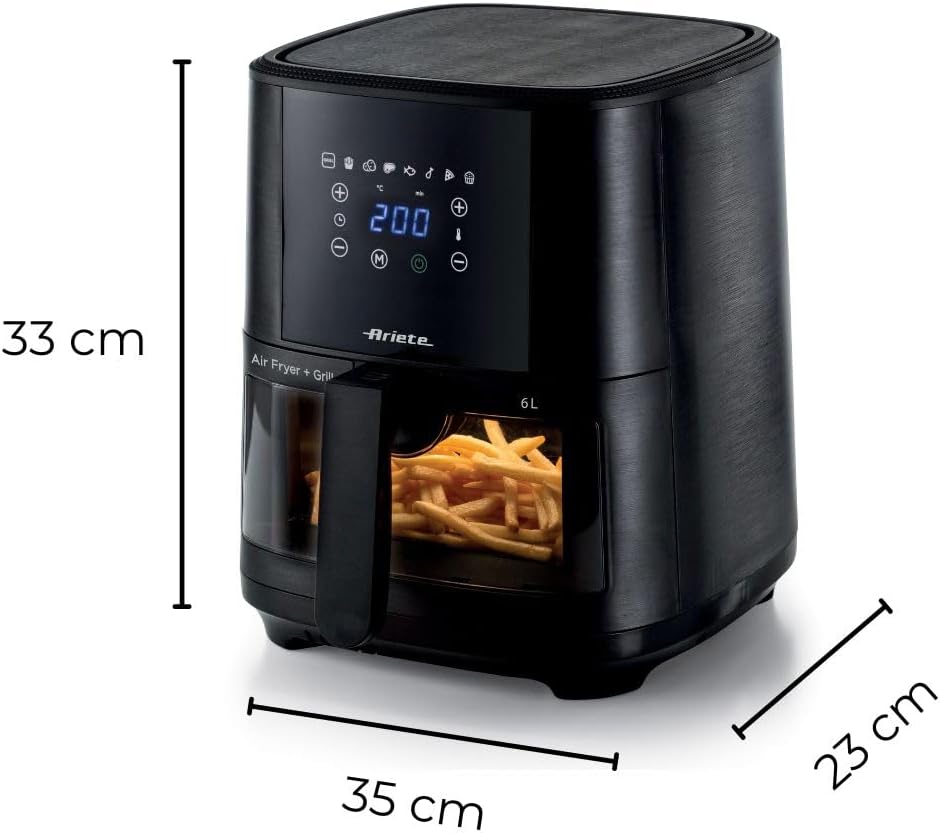 Ariete Air Fryer Glass Door Black 6L 4626