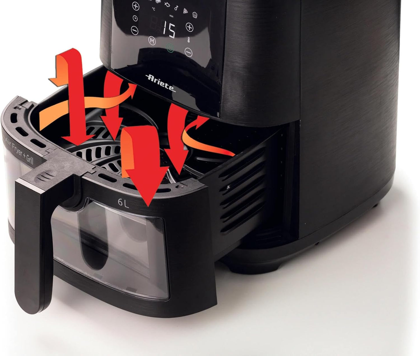 Ariete Air Fryer Glass Door Black 6L 4626