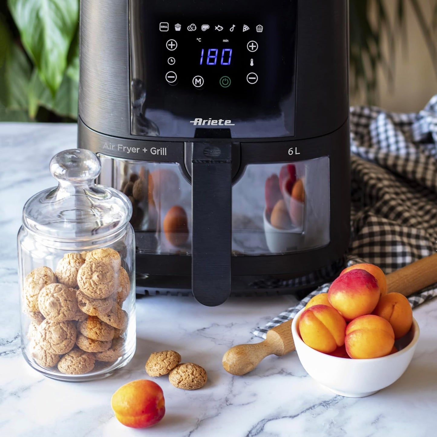 Ariete Air Fryer Glass Door Black 6L 4626