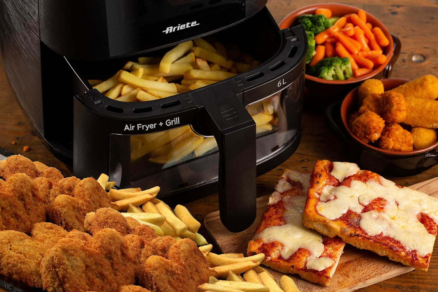 Ariete Air Fryer Glass Door Black 6L 4626