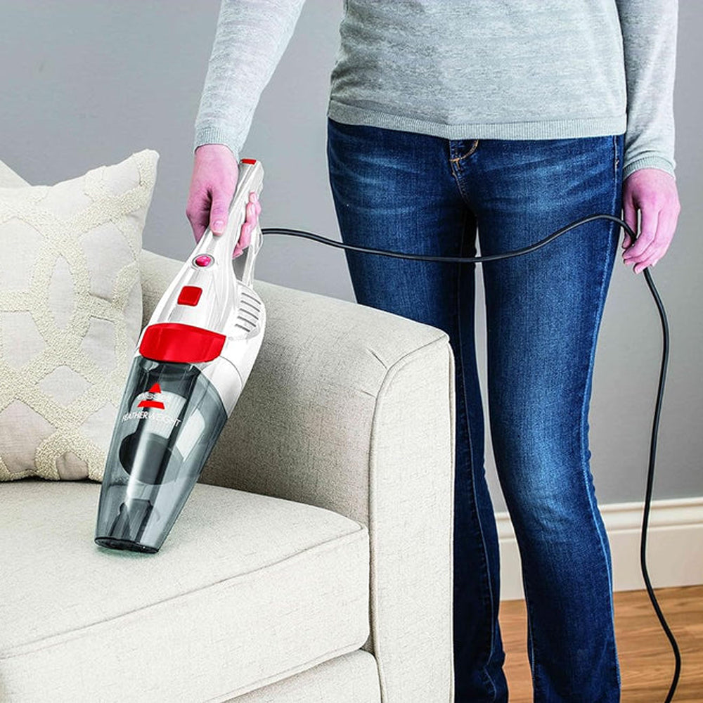 BISSELL Featherweight 2-in-1 Upright Vacuum Cleaner, 450W, Lightweight, Red/White, 0.5L