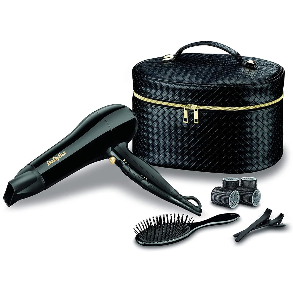 Babyliss 5721PSDE DC Dryer Gift Set with Vanity Brush – Powerful Hair Dryer for Salon-Quality Styling