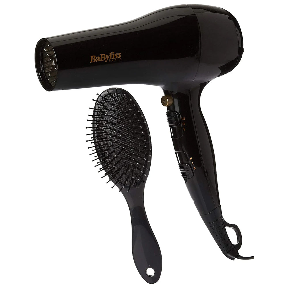 Babyliss 5721PSDE DC Dryer Gift Set with Vanity Brush – Powerful Hair Dryer for Salon-Quality Styling