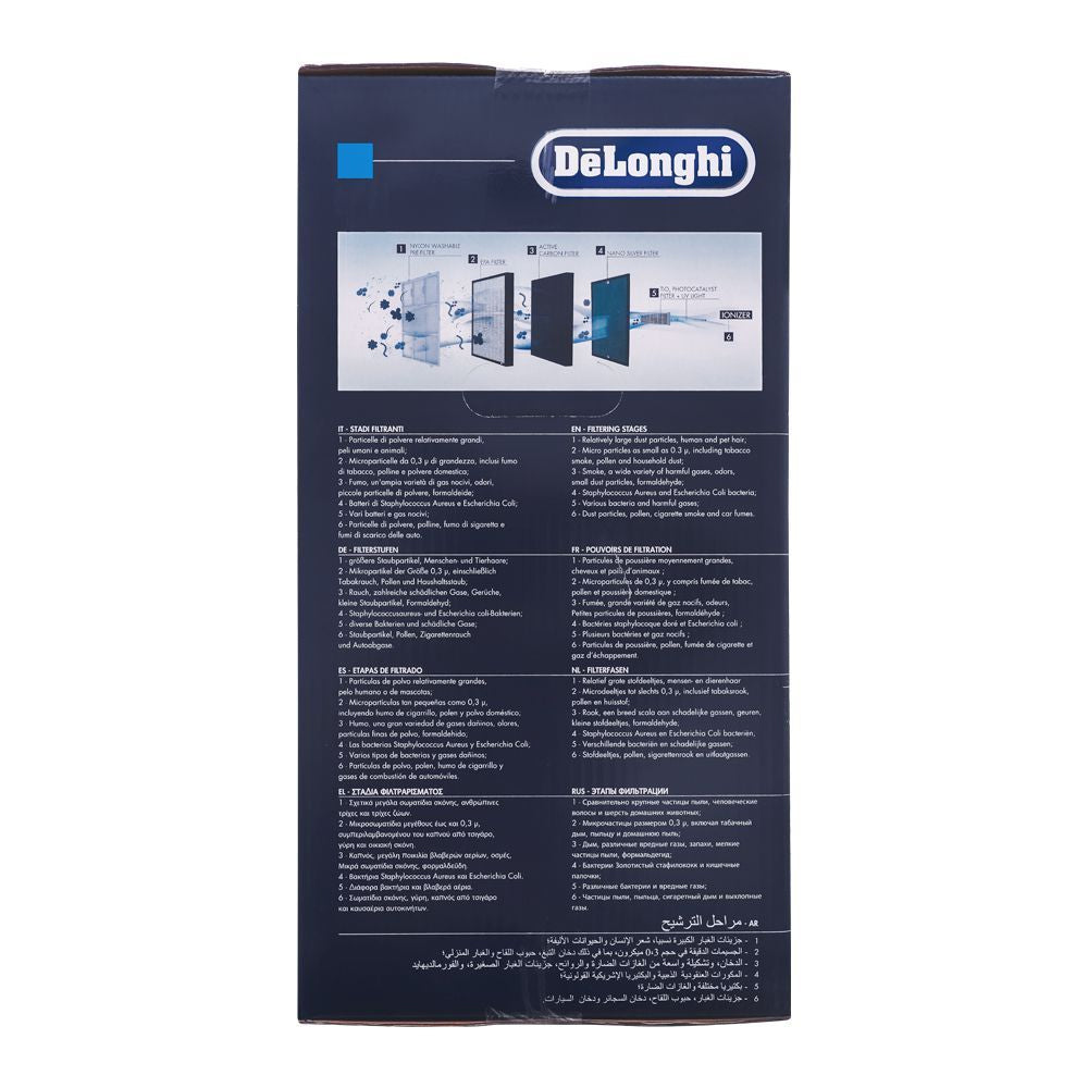 De'Longhi Air Purifier - Gray, AC 150 | Advanced Air Filtration for Cleaner Air