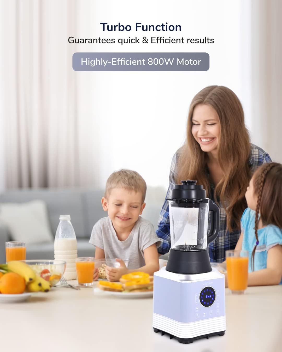 Fancy Miracle Professional High-Speed Heating Blender AM-7375TP | Multifunction Mixer & Smoothie Maker