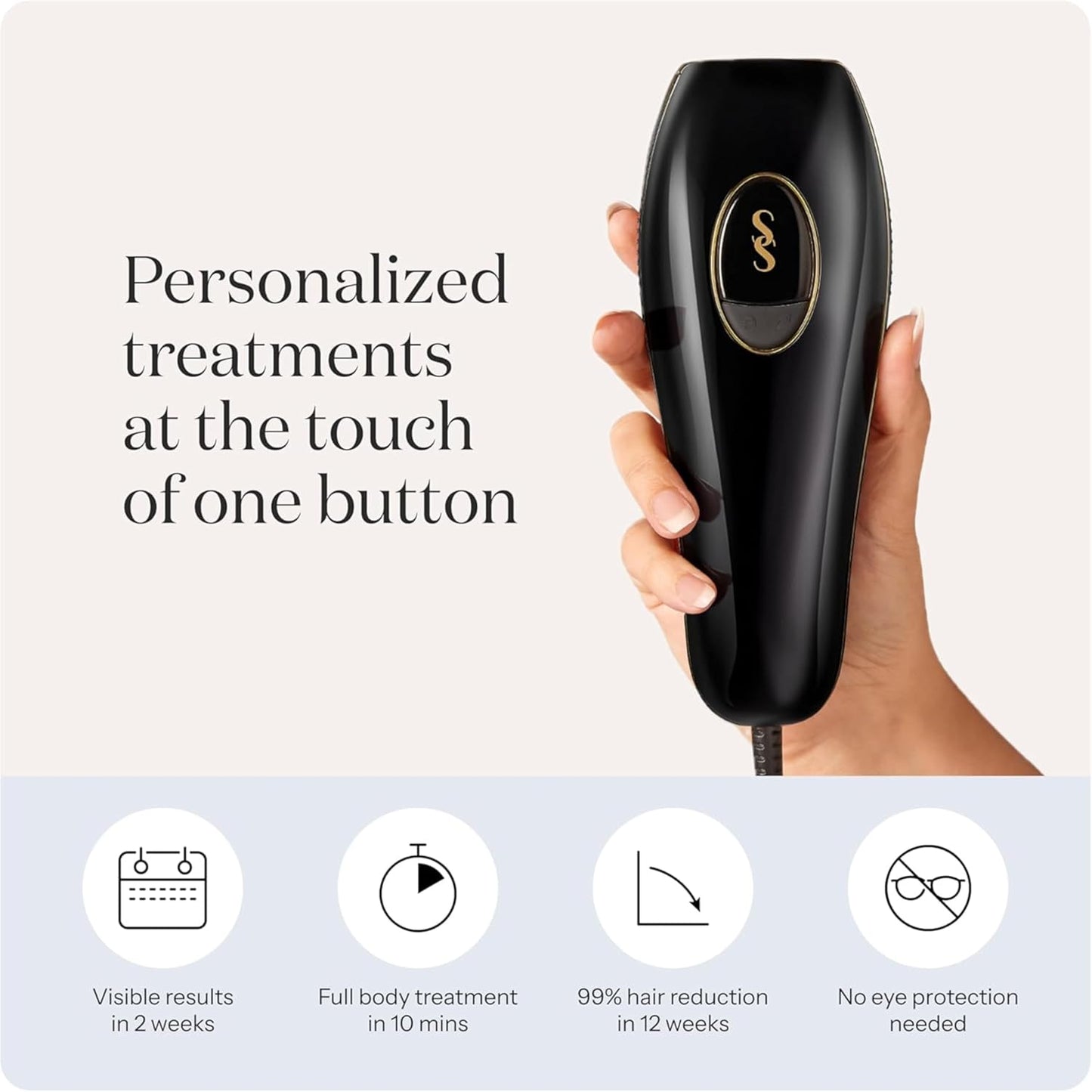 Pure Fit IPL Laser Hair Removal Device, for Body & Face, Long-Lasting, Alternative to Salon, Epilator & Bikini Shaver, with Precision Head for Small Areas