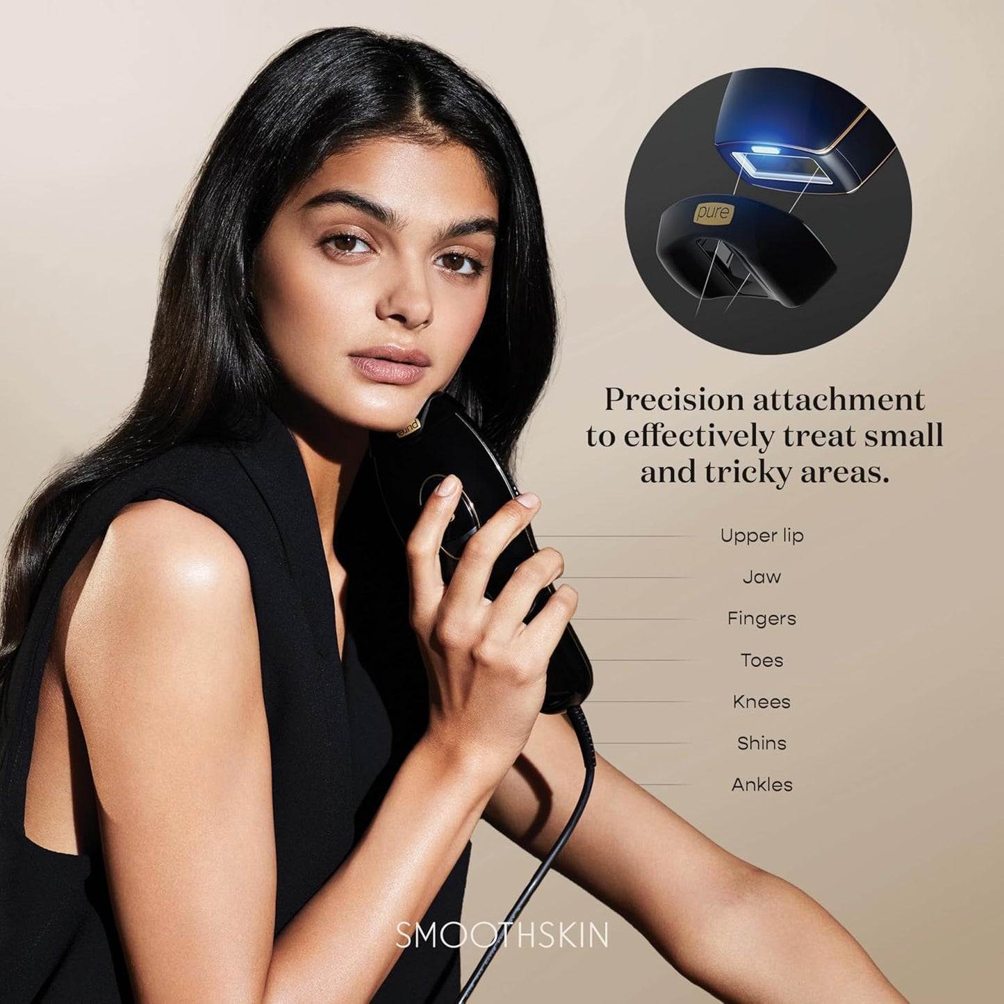 Pure Fit IPL Laser Hair Removal Device, for Body & Face, Long-Lasting, Alternative to Salon, Epilator & Bikini Shaver, with Precision Head for Small Areas