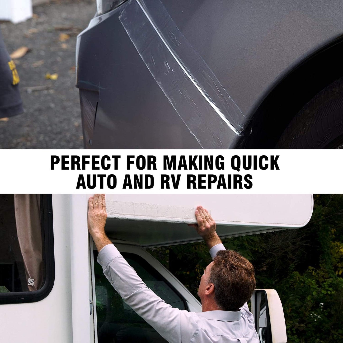 Fix Tape The Original (As Seen On TV), Rubberized Waterproof Boat Repair 8 inches x 5 feet