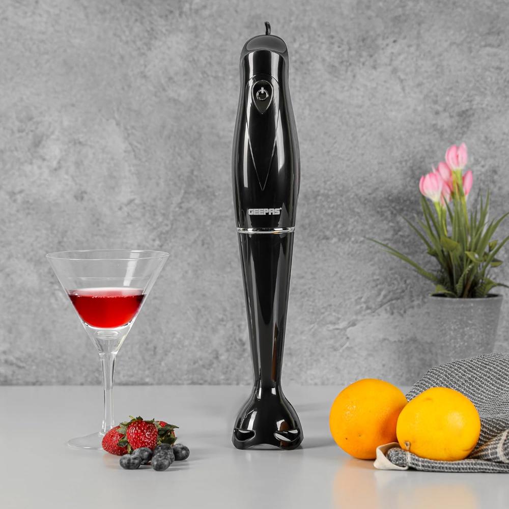 Geepas Hand Blender GHB5467 | 2-Speed Immersion Blender with Stainless Steel Blade | Ideal for Smoothies, Shakes & More