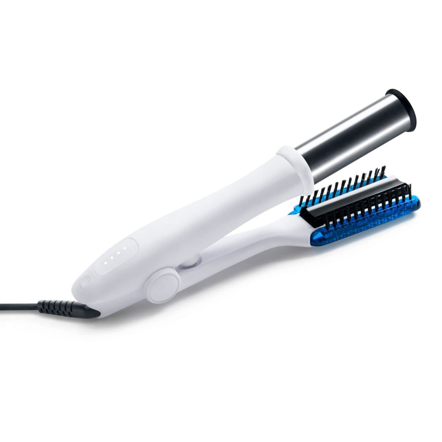 InStyler Max Prime Wet To Dry 1.25" White 2-Way Professional Tourmaline Ceramic Rotating Iron with Ionic Bristles - Dry, Straighten, Style & Curl Hair - Four Heat Settings - Automatic Shut Off