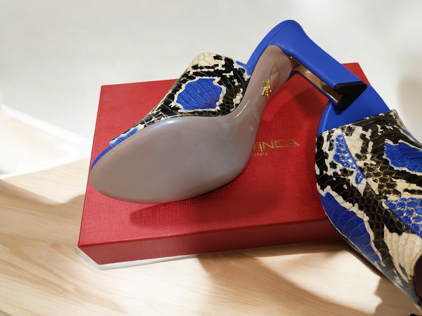 Violavinca | Betty Snake Suede Mule Footware Size 40