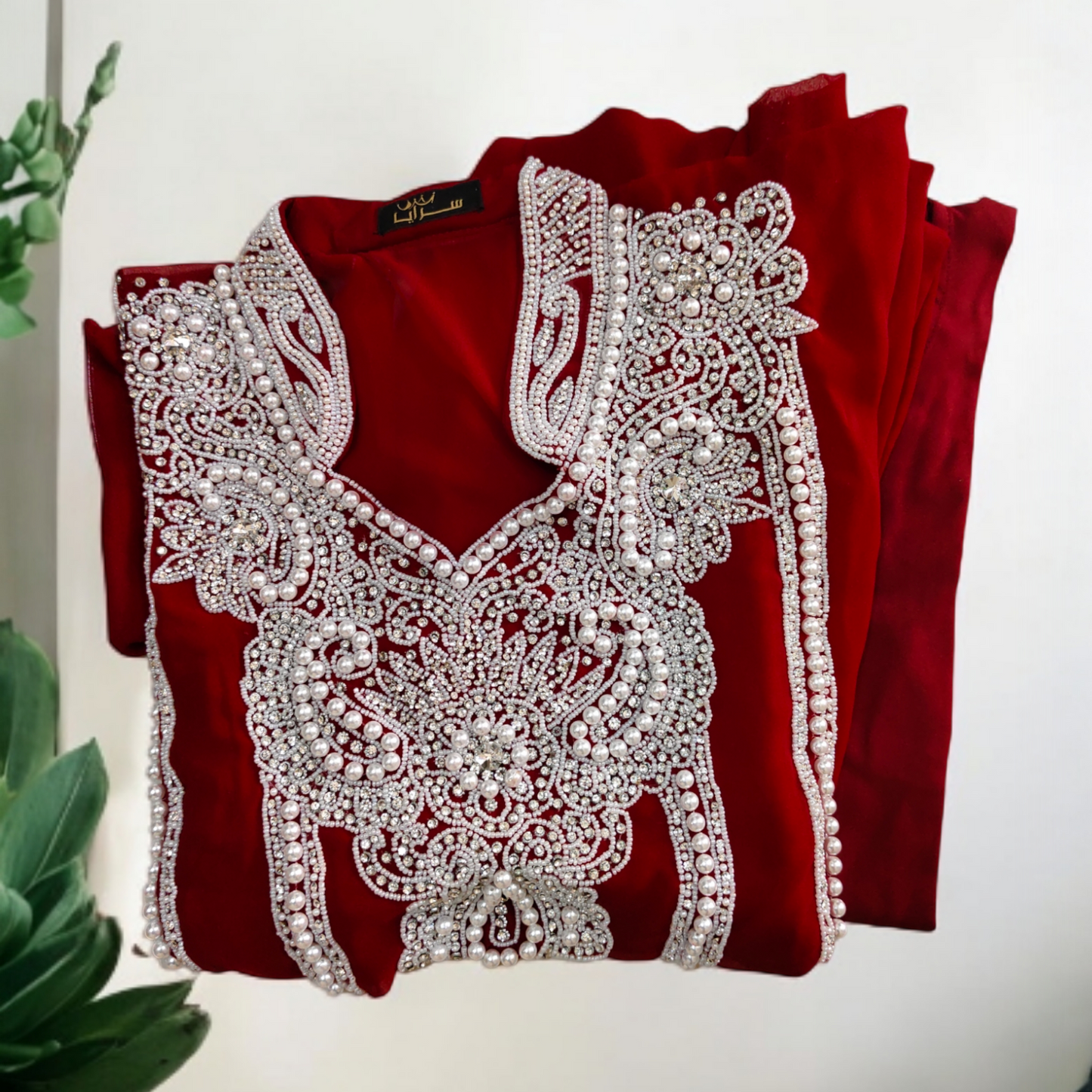 SARAYA | Al Hoor - Maroon Jalabiya