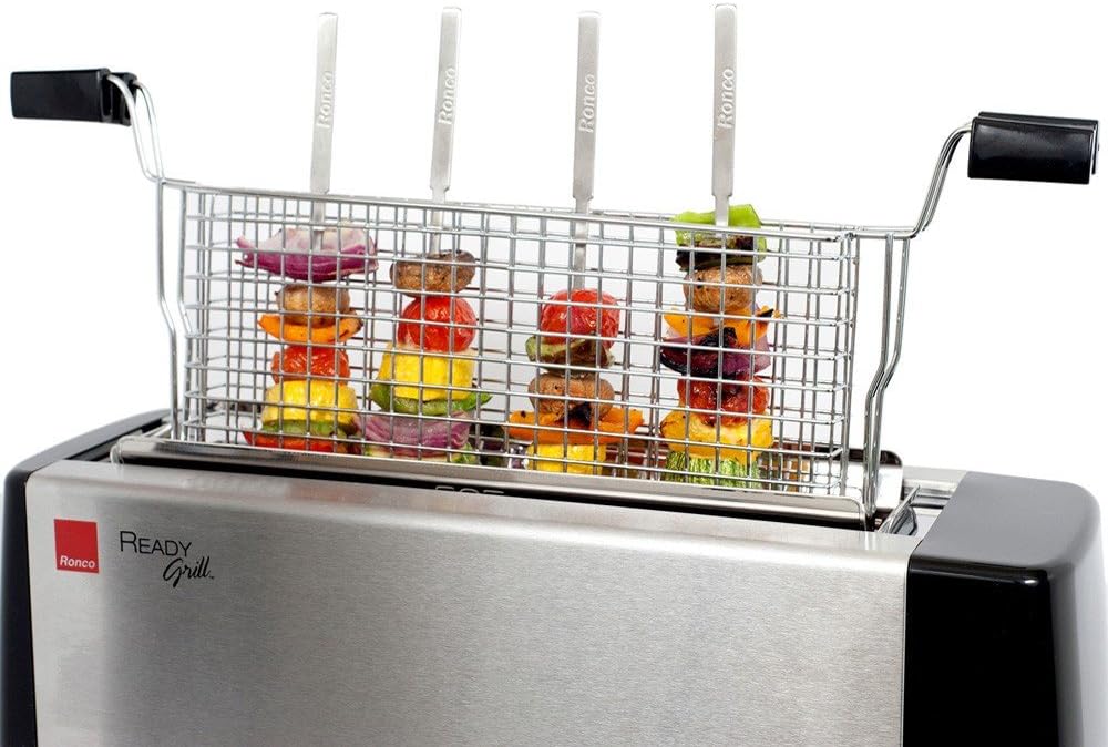 Ronco Grill Basket & Set of 4 Kebab Rods