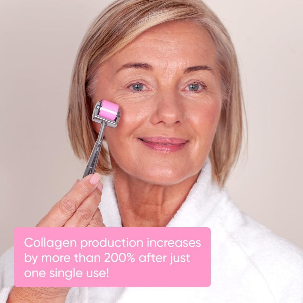 âme pure CIT Face Roller 0.50mm – Professional Derma Roller for Microneedling, Wrinkle & Blemish-Free Skin Treatment