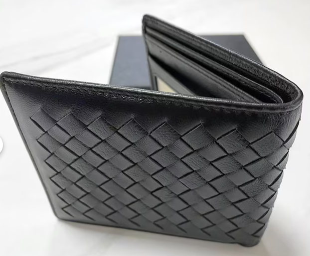 Sheepskin Woven Wallet For Men