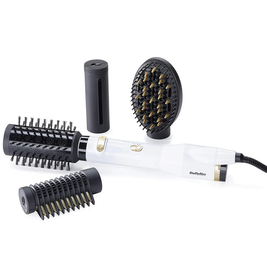 BaByliss AS545SDE Sensitive Spinning Airbrush with 4 Attachments &amp; Travel Pouch – Professional Styling