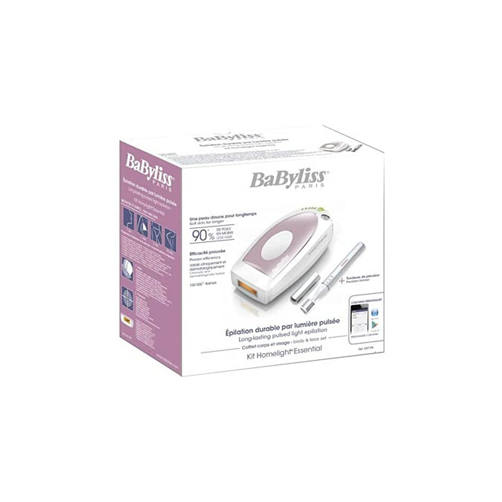 Babyliss Compact Glass Glide IPL Hair Removal System + Precision Pen Trimmer - BABG971PSDE