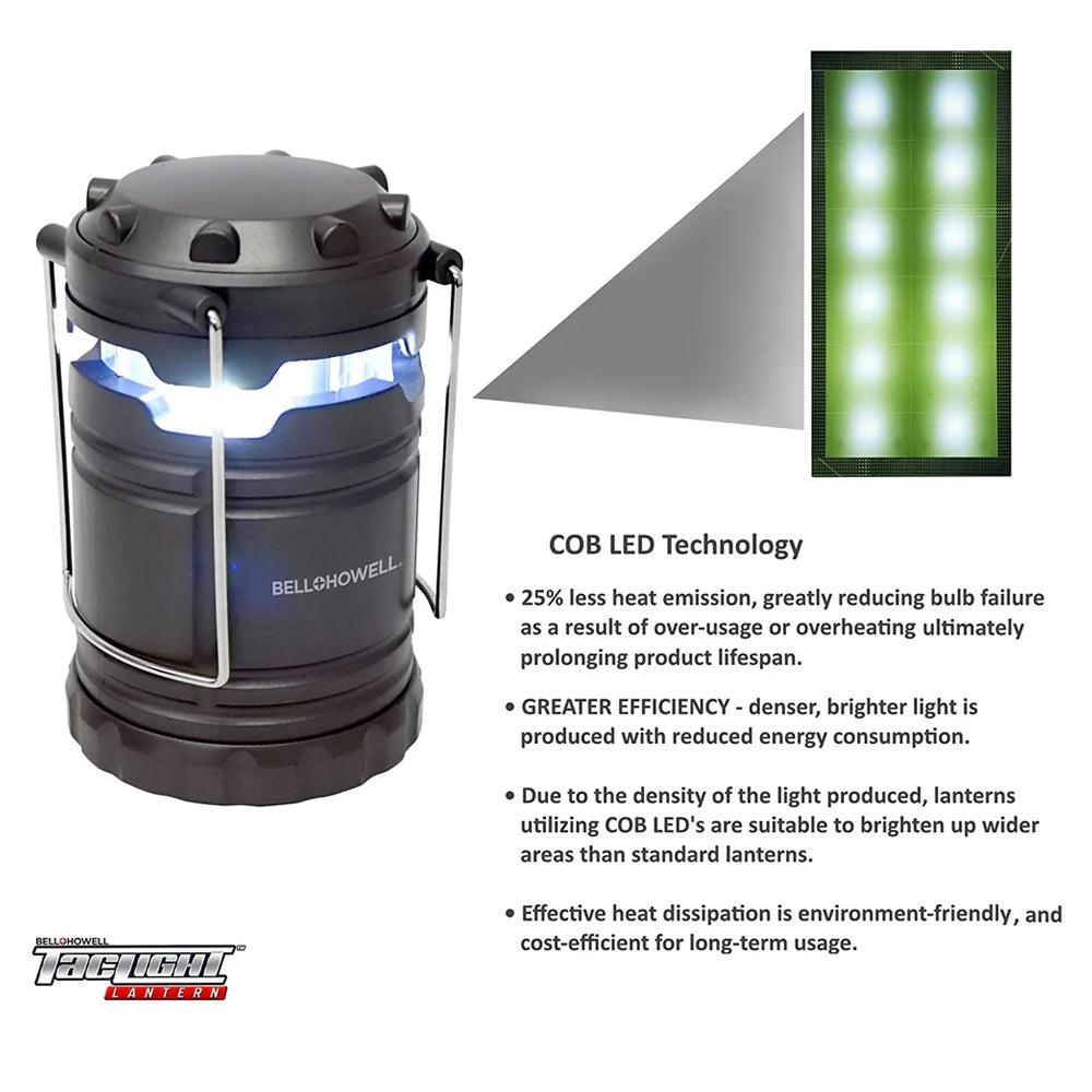 Bell+Howell Taclight Lantern with Magnetic Base – 4-in-1 LED Emergency Lantern