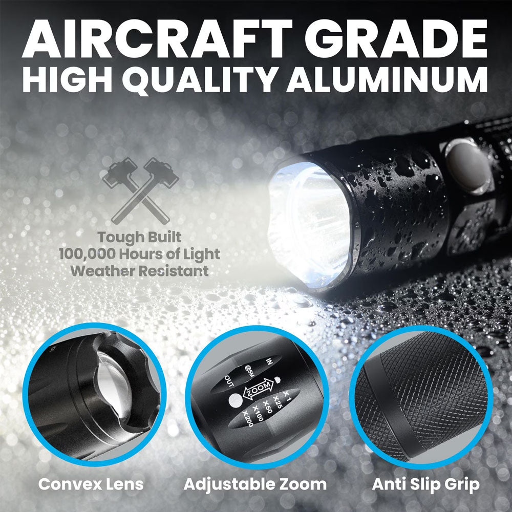 Bell + Howell Taclight 1307 High-Powered Tactical Flashlight - Ultra Bright, Durable, Water-Resistant