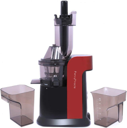 Fancy Miracle Slow Masticating Juicer Extractor Professional Machine with Quiet Motor/Reverse Function, Cold Press Juicer with Brush, for High Nutrient Fruit & Vegetable Juice Red