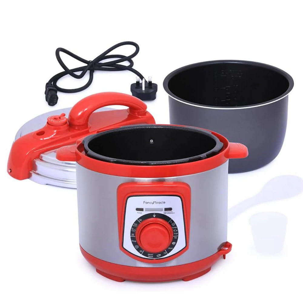 Fancy Miracle 5L Electric Pressure Cooker 13YBD50-90B - Red, Multi-Function, Energy Efficient