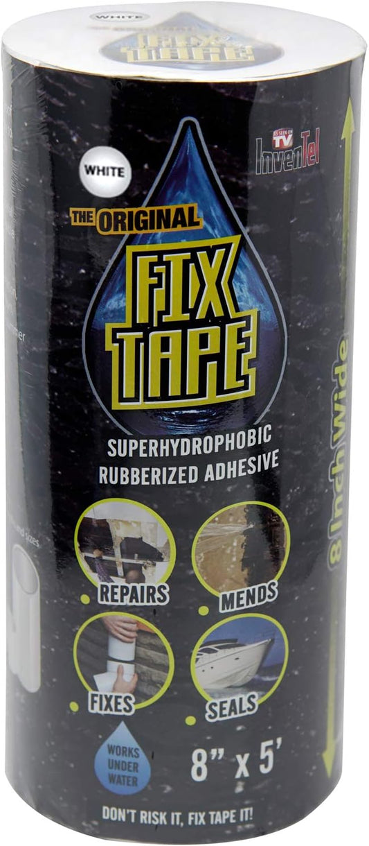 Fix Tape The Original (As Seen On TV), Rubberized Waterproof Boat Repair 8 inches x 5 feet