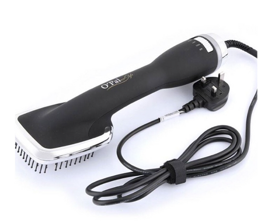 Opal OHD-288 1100W 2 In 1 Hair Dryer with Paddle Brush - Black