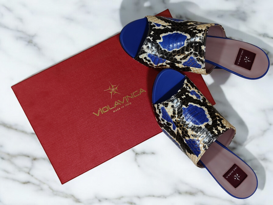 Violavinca | Betty Snake Suede Mule Footware Size 40