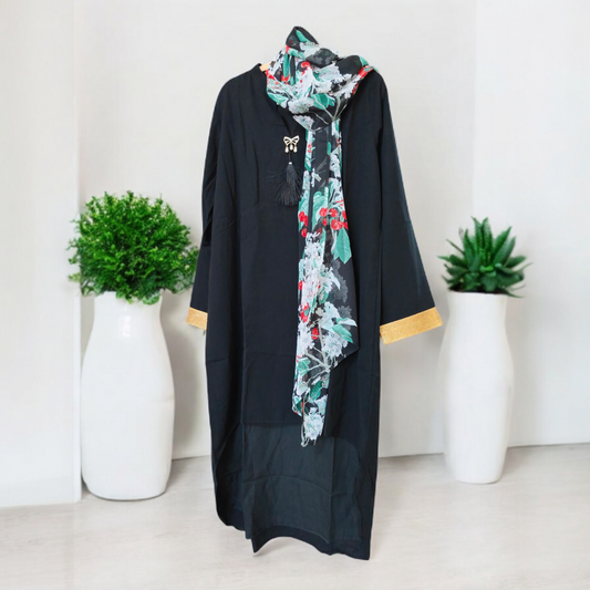 JANA | Spring Long Black Shirt with Sheila