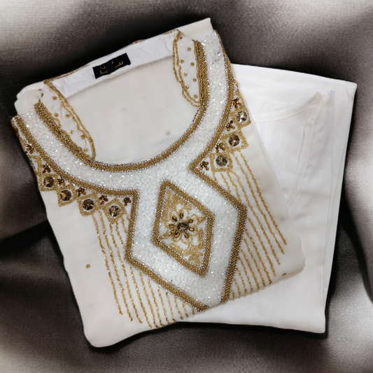Saraya | Zahra White Jalabiya