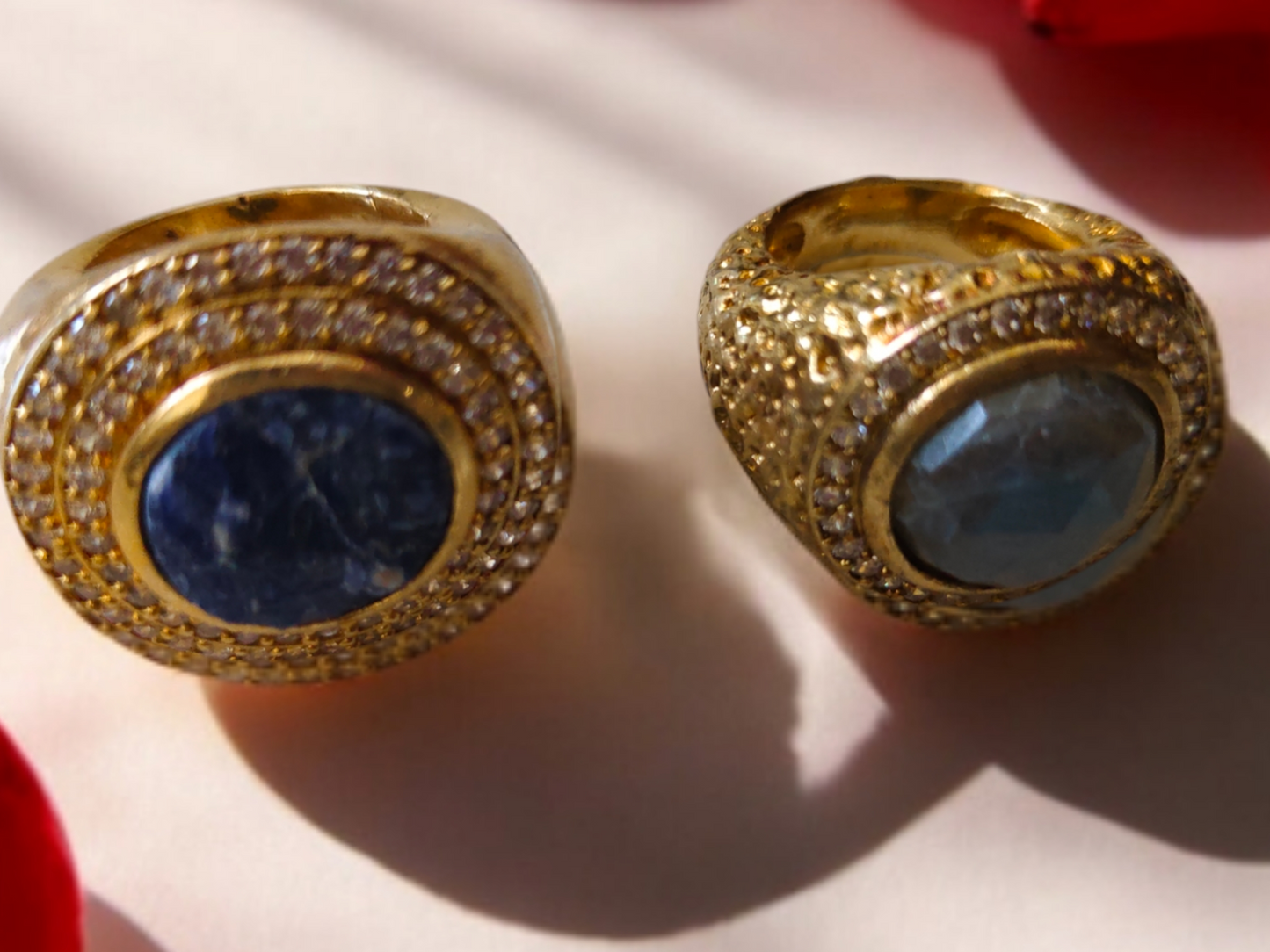 TOHFA | Sodalite & Labradorite Rings Set of 2