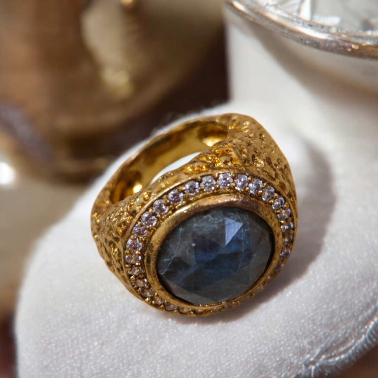 TOHFA | Sodalite & Labradorite Rings Set of 2