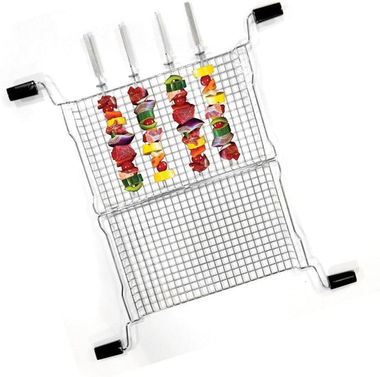Ronco Grill Basket & Set of 4 Kebab Rods