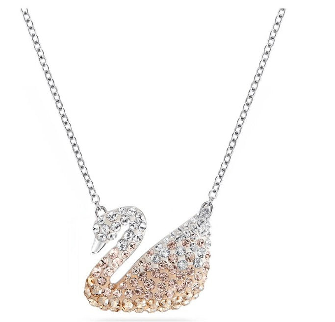 Swarovski Iconic Swan Pendant Multi-Color, Rhodium Plated